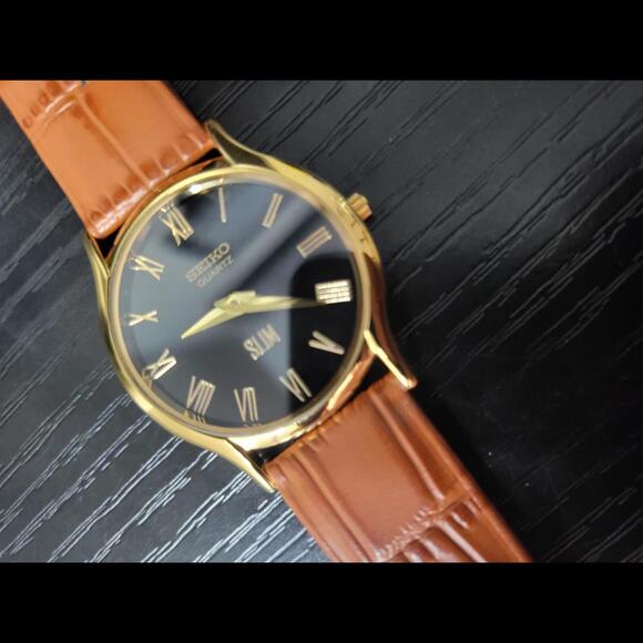 Seiko Other - 🔥NEW Seiko Slim Quartz Men's 34mm Watch Silver GORGEOUS